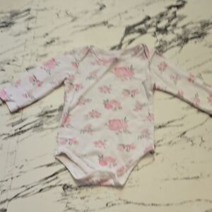 Hudson Baby Pink Floral Bodysuit